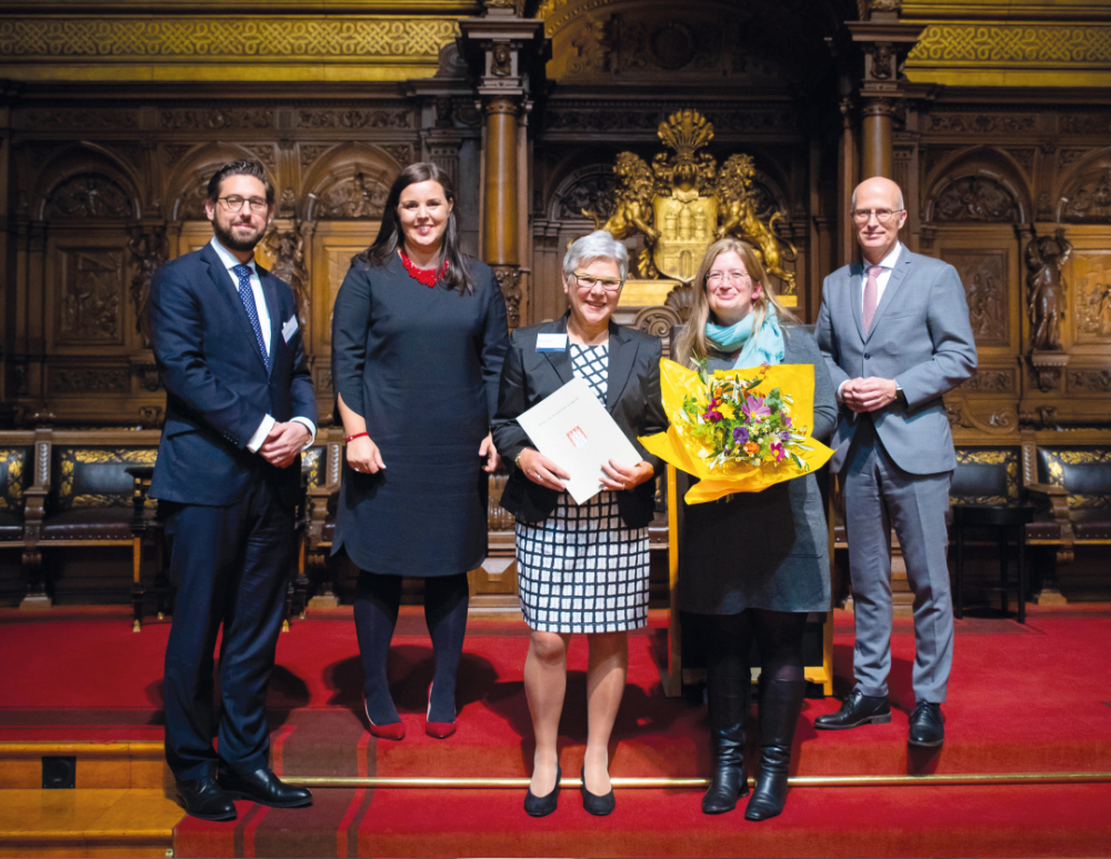 Foto von der Verleihung des Hamburger Stifterprei 2019 (2. Platz)